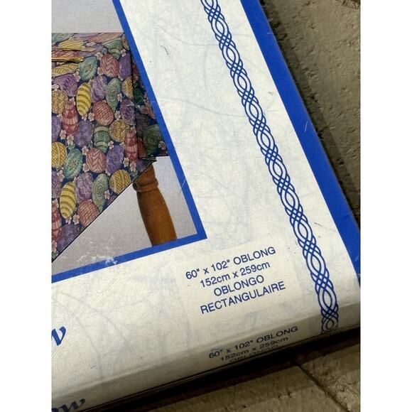 Bardwil Linens Easter Egg Glow Vintage Rectangle Table Cloth NWT - Picture 4 of 5